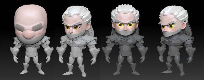 Arte conceptual 3D de Geralt de Rivia