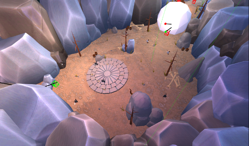 Arena without lighting