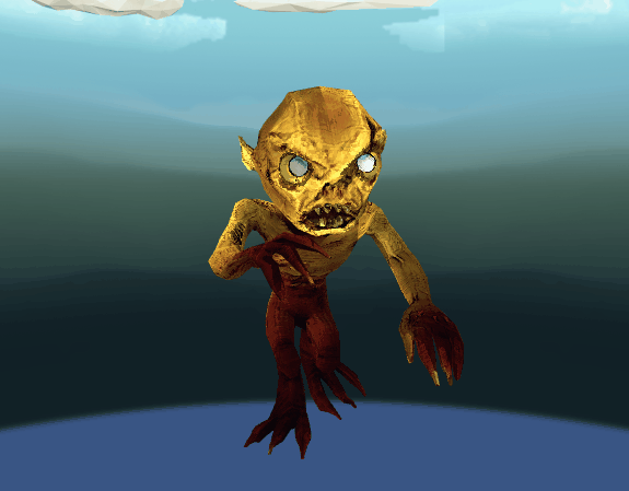 Dissolve effect on the ghoul enemy