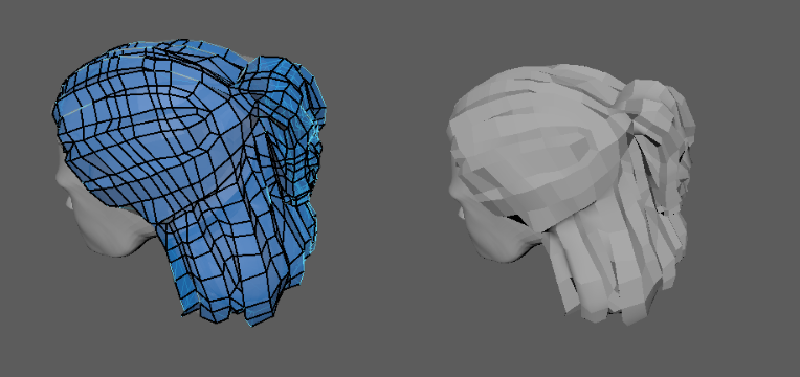 Proceso de retopología del modelo de Geralt
