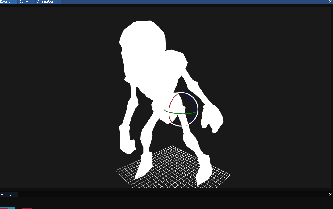 Animación de vertex skinning mostrando la deformación de la malla del personaje